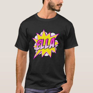 Kinder meisjes Ella Name Comic Book Superheld T-shirt
