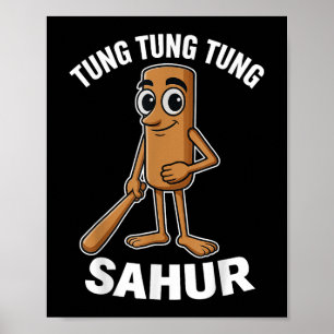 Kinder meme Italian Brainrot Tung Tung Sahur T- Poster