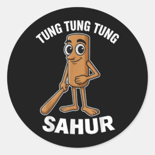 Kinder meme Italian Brainrot Tung Tung Sahur T- Ronde Sticker