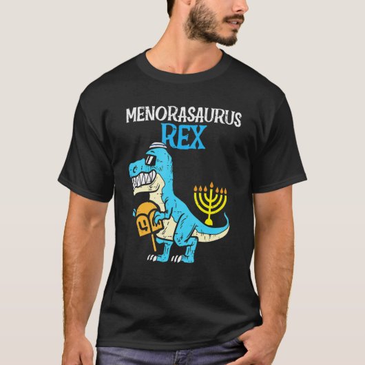 Kinder Menorasaurus Rex Jew Dino Trex Toddler Boys T-shirt (Voorkant)