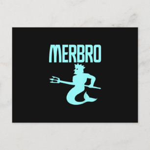 Kinder Merbro zwemmen Merman Design Briefkaart