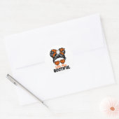 Kinder Messy Bun Little Miss Bootiful Boo Hallowee Ronde Sticker (Envelop)