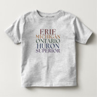 Kinder Michigan Grote Meren State T-shirt