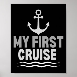 Kinder mijn eerste cruise Ship Anchor Cruising Vac Poster