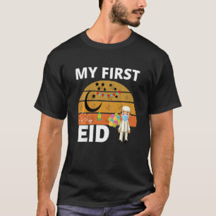 Kinder Mijn eerste Eid Sunset Eid Al Fitr zei T-shirt