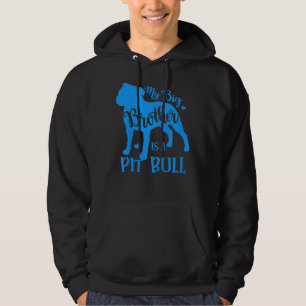 Kinder Mijn grote Schattigee broertje is een pitbu Hoodie