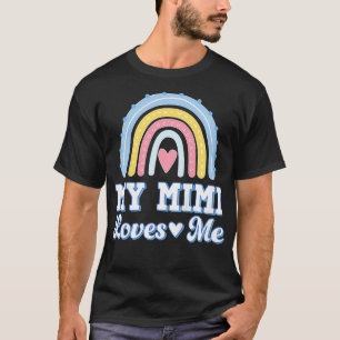 Kinder mijn Mimi houdt van me kleinkind Retro rege T-shirt