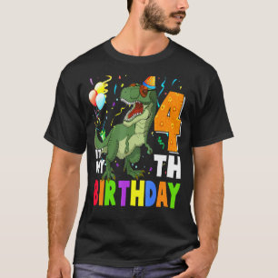 Kinder mijn vierde verjaardag op de vierde dag van t-shirt