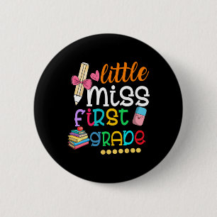 Kinder Miss First Grade terug naar school 1st G Ronde Button 5,7 Cm