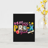 Kinder Miss Pre-k Afstudeerder Afstuderen Meisje K Kaart (Gele Bloem)