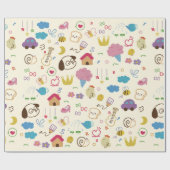 Kinder modderpatroon bevestigen cadeaupapier (Vlak)