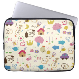 Kinder modderpatroon bevestigen laptop sleeve
