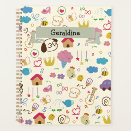 Kinder modderpatroon bevestigen planner