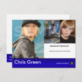 Kinder model Headshot Comp Briefkaart (Voorkant / Achterkant)