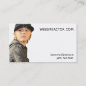 Kinder Modellen en Acteurs Headshot Visitekaartjes (Achterkant)