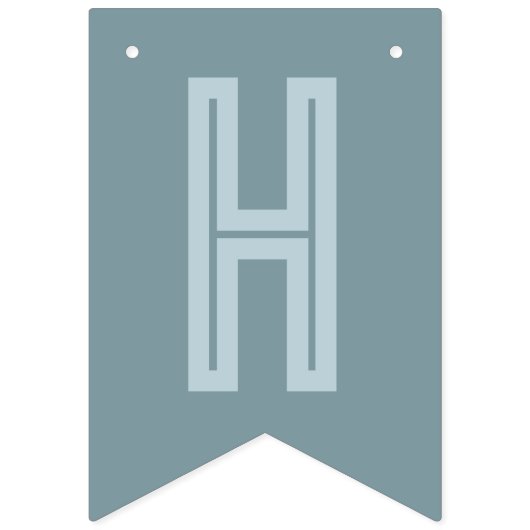 Kinder Modern Blue Paintball Boys Verjaardag Vlaggetjes (Tweede vlag)