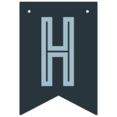 Kinder Modern Blue Sports Boys Birthday Vlaggetjes (Tweede vlag)