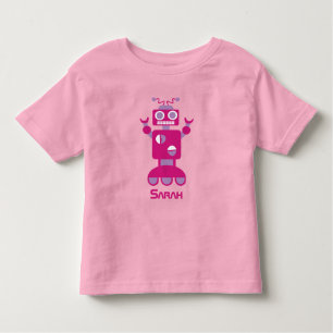 Kinder moderne roze Paarse robot gepersonaliseerde Kinder Shirts