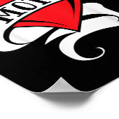 Kinder moeder hart Tattoo voor Moederdag liefde mo Poster (Hoek)