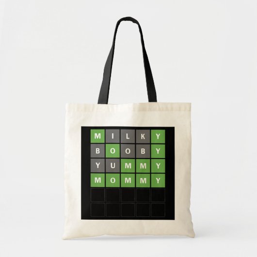 Kinder Moederdag Funny Word Guessing Game Tote Bag (Voorkant)