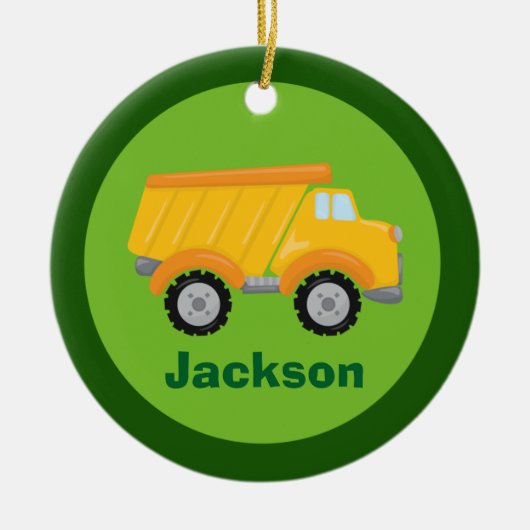 Kinder monogram bouwvuilstort Eigen boeien Keramisch Ornament (Voorkant)