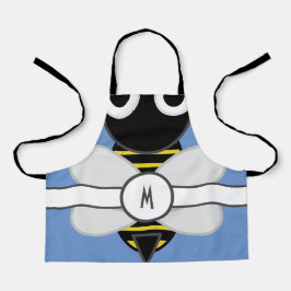 Kinder Monogrammed BumbleBee Apron Schort