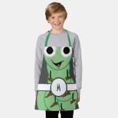Kinder monogrammen Caterstyle Apron Schort (Gedragen)
