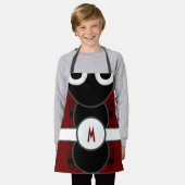Kinder monogrammen zwarte Ant Apron Schort (Gedragen)