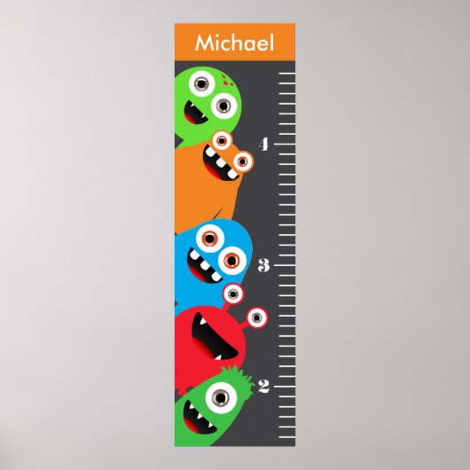 Kinder Monster Growth Chart Poster (Voorkant)