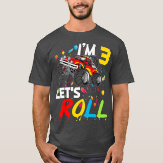 Kinder monster Truck 3 jaar oud Kind 3e T-shirt