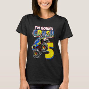 Kinder monster Truck 5th Birthday 5 year Old Birth T-shirt