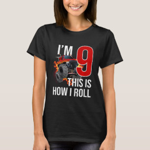 Kinder monster Truck 9th Birthday 9 Year Old Birth T-shirt