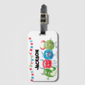 Kinder monsters foto bagagelabel (Voorkant (verticaal))