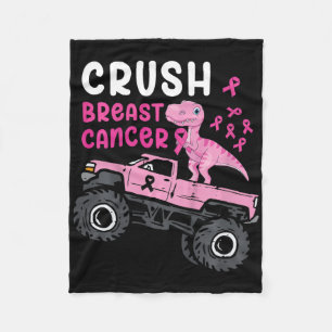 Kinder monstertruck dinosaurus verpletteren borstk fleece deken