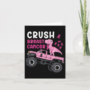 Kinder monstertruck dinosaurus verpletteren borstk kaart