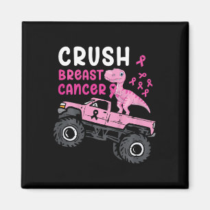 Kinder monstertruck dinosaurus verpletteren borstk magneet