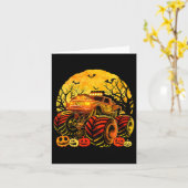 Kinder monstertruck Halloween Jack O Lantern Boys Kaart (Gele Bloem)