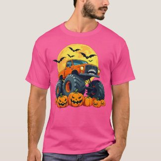 Kinder monstertruck Halloween pompoen Jack O Lante T-shirt
