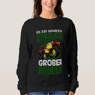 Kinder monsterwagen eindelijk een grote broeder vo trui