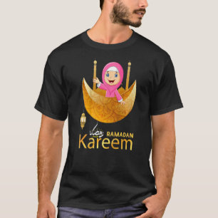 Kinder moslim Hijabi Girl Fasting Ramadan Mubarak  T-shirt
