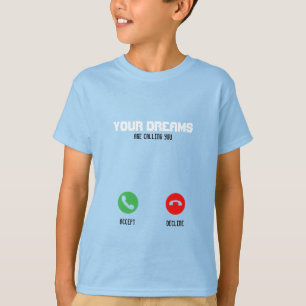 kinder motivatie woordjongen meisje tieners inspir t-shirt
