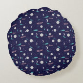 Kinder motormeteor Black Hole Planet Comet Rond Kussen (Achterkant)