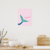 Kinder Muur Decor Modern Magical Mermaid Tail Poster (Keuken)