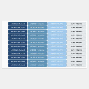 Kinder naam eenvoudig blauw grijs palet labels