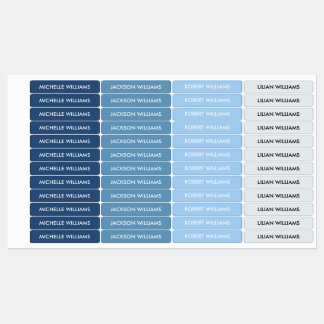 Kinder naam eenvoudig blauw grijs palet labels