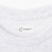 Kinder naam en telefoonnummer Cute Cat Label (Aangebracht)