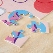 Kinder naam Kat Unicorn Puzzle Learning Activity Legpuzzel (Zijkant)