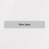 Kinder naam Label School Grey Zwart Custom (Design 2)