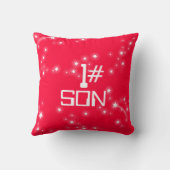 Kinder naam raketverkenner navy red kussen (Achterkant)