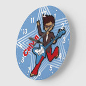 Kinder naam rockstar guitar boy klok (Hoek)